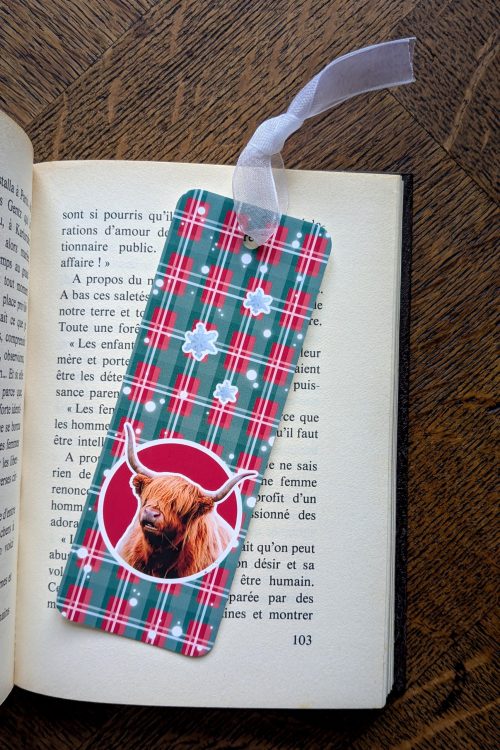 Marque-Page VACHE - Édition Spéciale Noël en Écosse