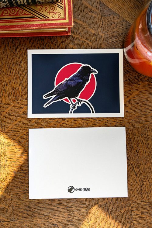 Carte A6 Gobe Cerise - Rouge Bleu