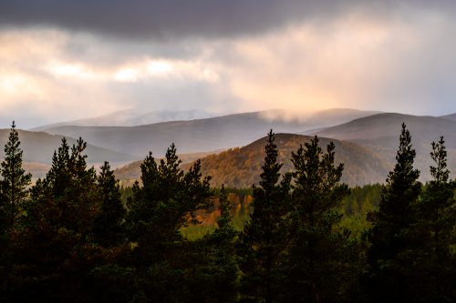 Coucher de soleil sur les Cairngorms