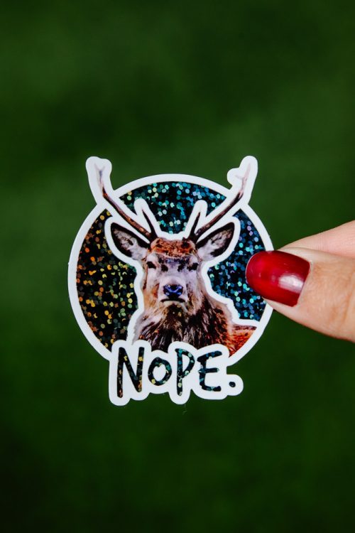 Cerf Grumpy "NOPE" Noir (PROMO léger défaut)