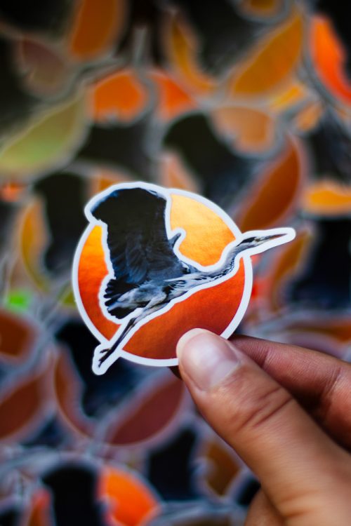 Sticker Héron en Vol