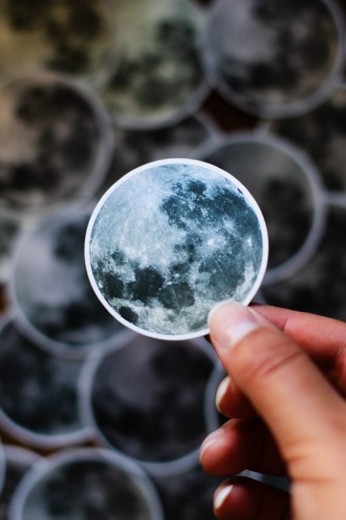 Pleine Lune - Sticker Holographique Mat Satiné