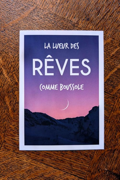 carte postale pyrenees nuit lune montagne