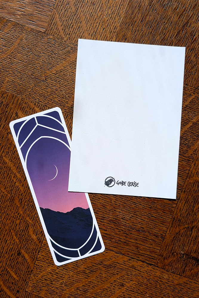 marque-page pyrenees nuit lune montagne